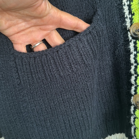 ZARA CONTRASTING FLUORESCENT CARDIGAN SZ S - Picture 8 of 8